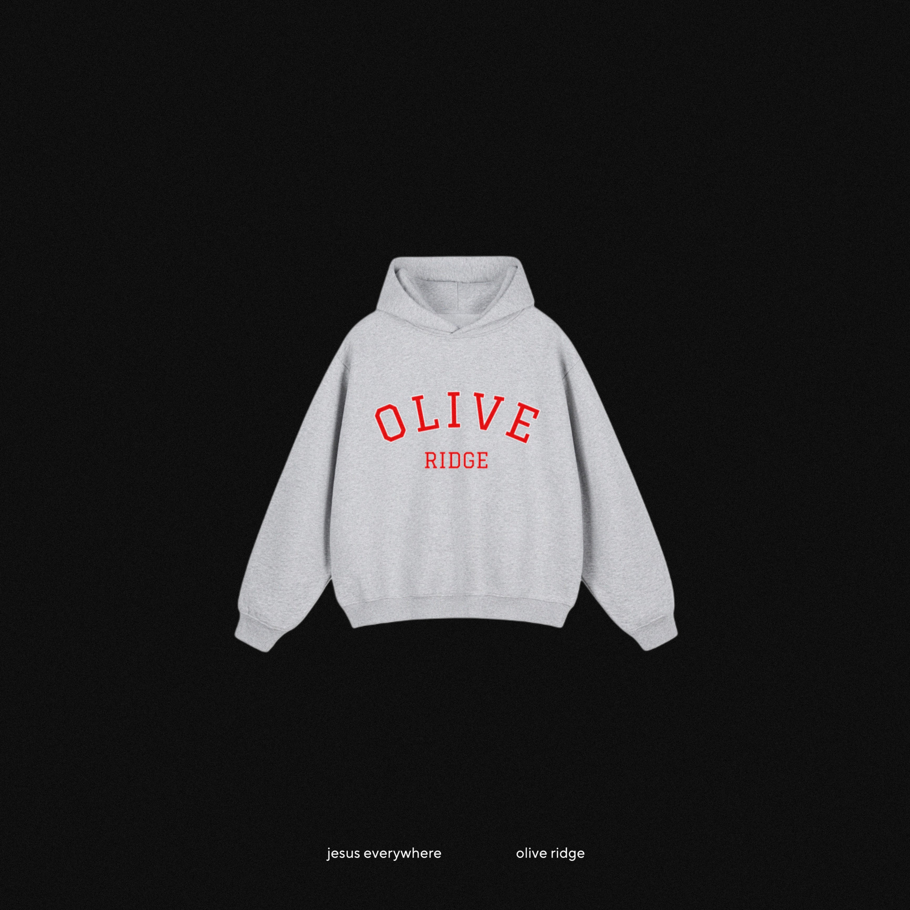 JESUS EVERYWHERE - OKIVE RIDGE VARSITY FLEECE HODDIE