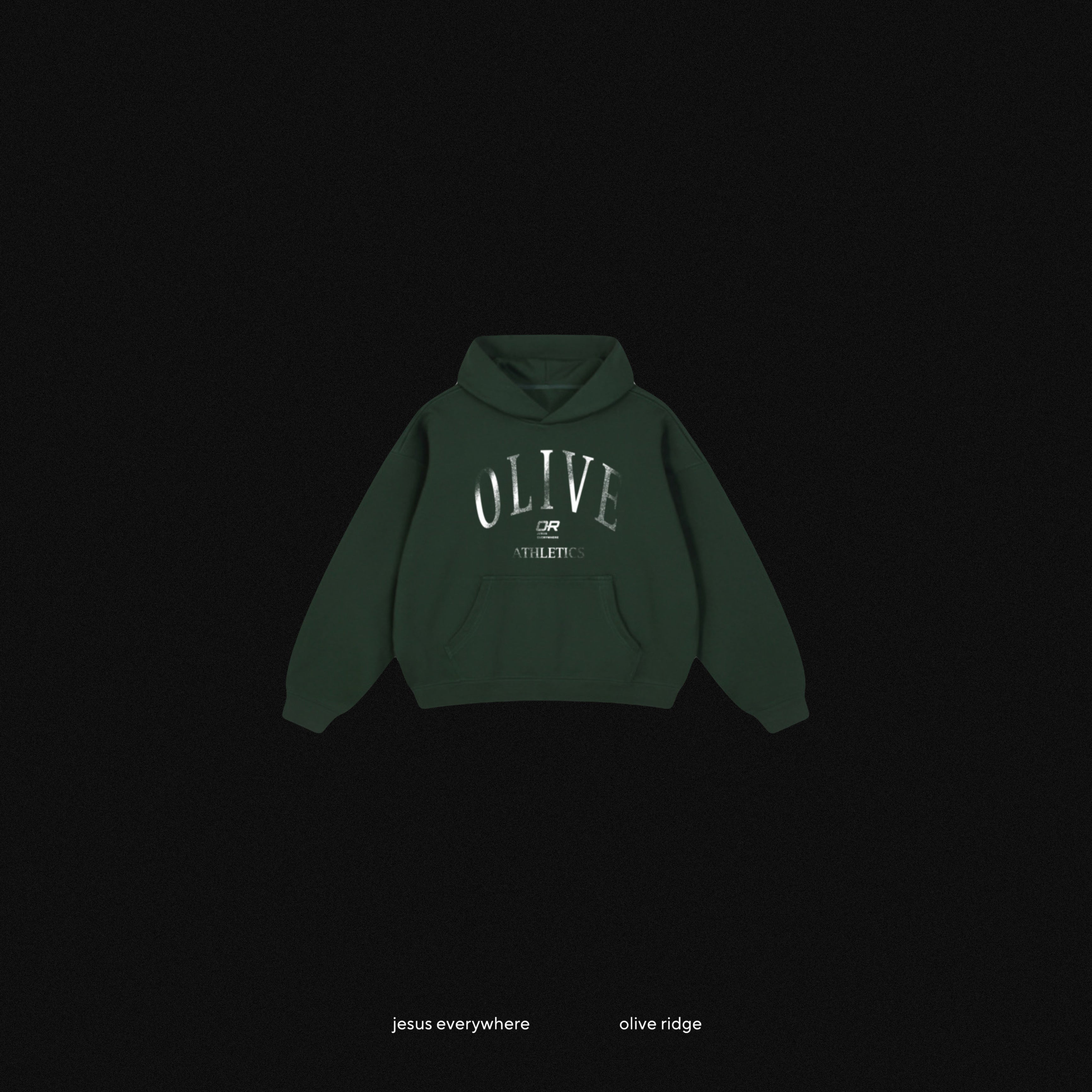 JESUS EVERYWHERE - OLIVE RIDGE VINTAGE ATHLETICS HOODIE