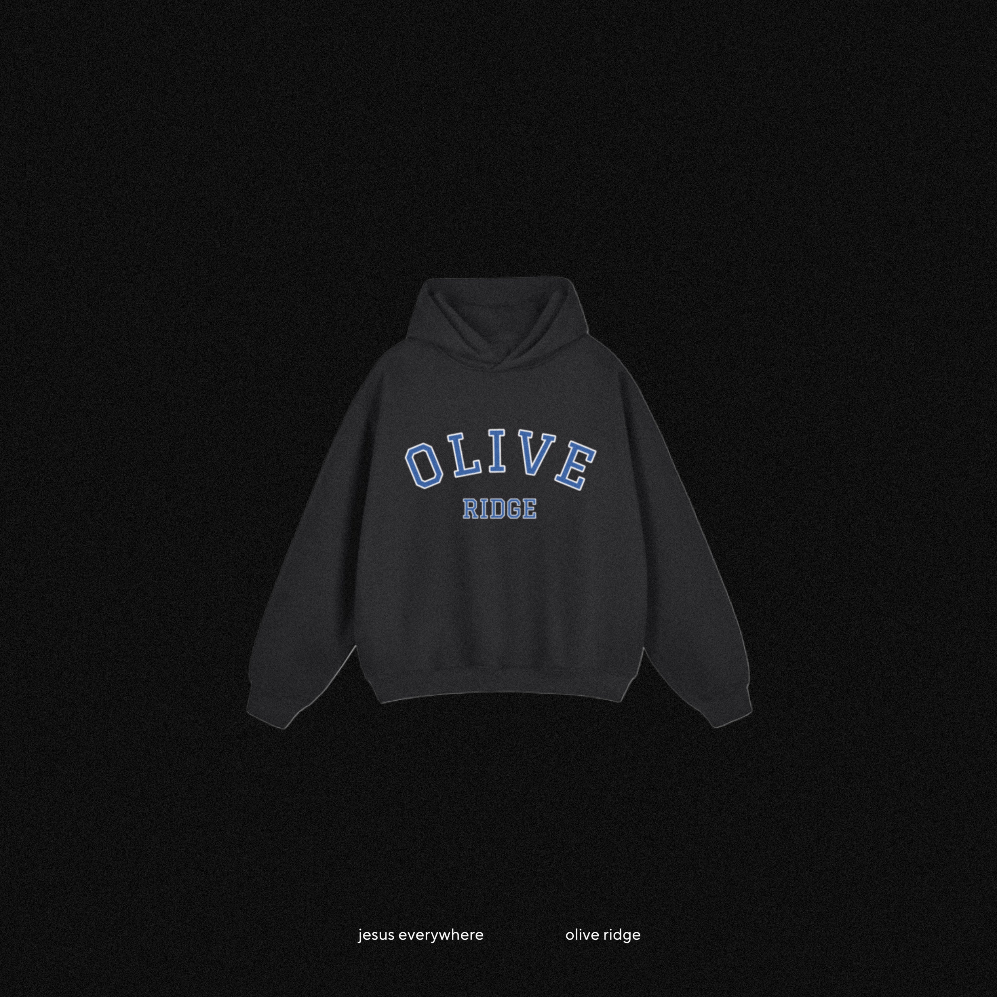 JESUS EVERYWHERE - OKIVE RIDGE VARSITY FLEECE HODDIE
